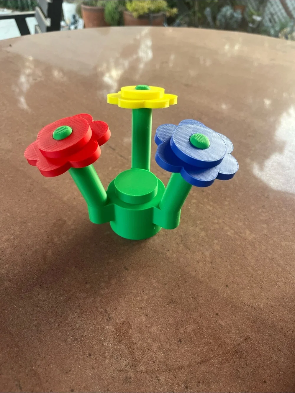 3D Printed Lego-Inspired Flower Bouquet Decoration